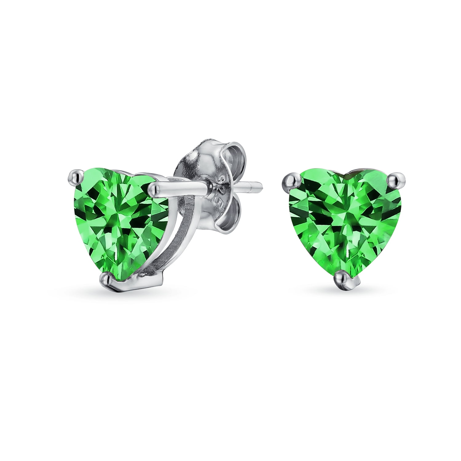Details about   5 Ct Green Heart Emerald Stud Earring Women Jewelry 14K Gold Plated Nickel Free 