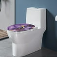 thumbnail image 3 of SEANATIVE Purple Gold Marble Toilet Seat Covers Reusable Bathroom Toilet Cover Soft Flannel Fabric Toilet Cover Warm Cushion Cover Fits Most Toilets Bathroom Decor, 3 of 6