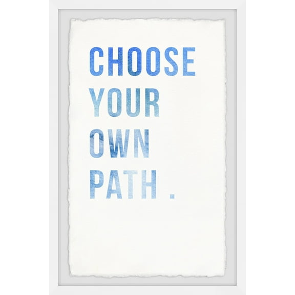 Marmont Hill Own Path Framed Wall Art, 8.00" x 1.50"