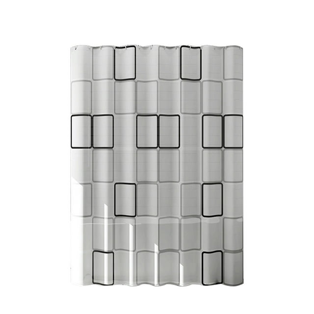 Rideaux de Douche pour Salle de Bain Imperméables-Séchants avec Œillets, Polyester Blanc 180x200cm Séparation Humide et Sèche Lavable en Machine, Rideau de Douche en Tissu