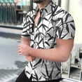thumbnail image 4 of Camisas casuales de manga corta de moda de verano para hombres Pompotops  oipoqjl48756, 4 of 7