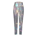 thumbnail image 5 of Feancey Sale of The Day Mardi Gras Women's Workout Leggings Butt Lifting Stretchy Casual Yoga Pants Carnival Trendy Sequin Print Hight Waist Tights Seamless Skinny Pants Multicolor L, 5 of 6