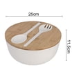 thumbnail image 5 of 113oz Salad Bowl with Lid Fork Spoon Eco-Friendly Large Bamboo Fiber Salad Serving Set for Home Kitchen Lightweight Mixing Bowl for Salad Fruit Pasta, 5 of 7