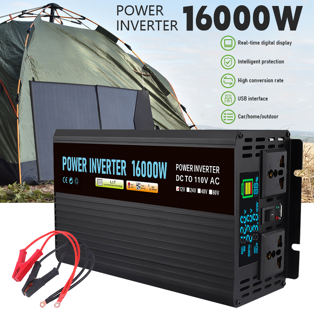 Ablink BJBU0002-824 12V 16000-Watt Continuous 3000-Watt Surge Power Inverter with LED Display