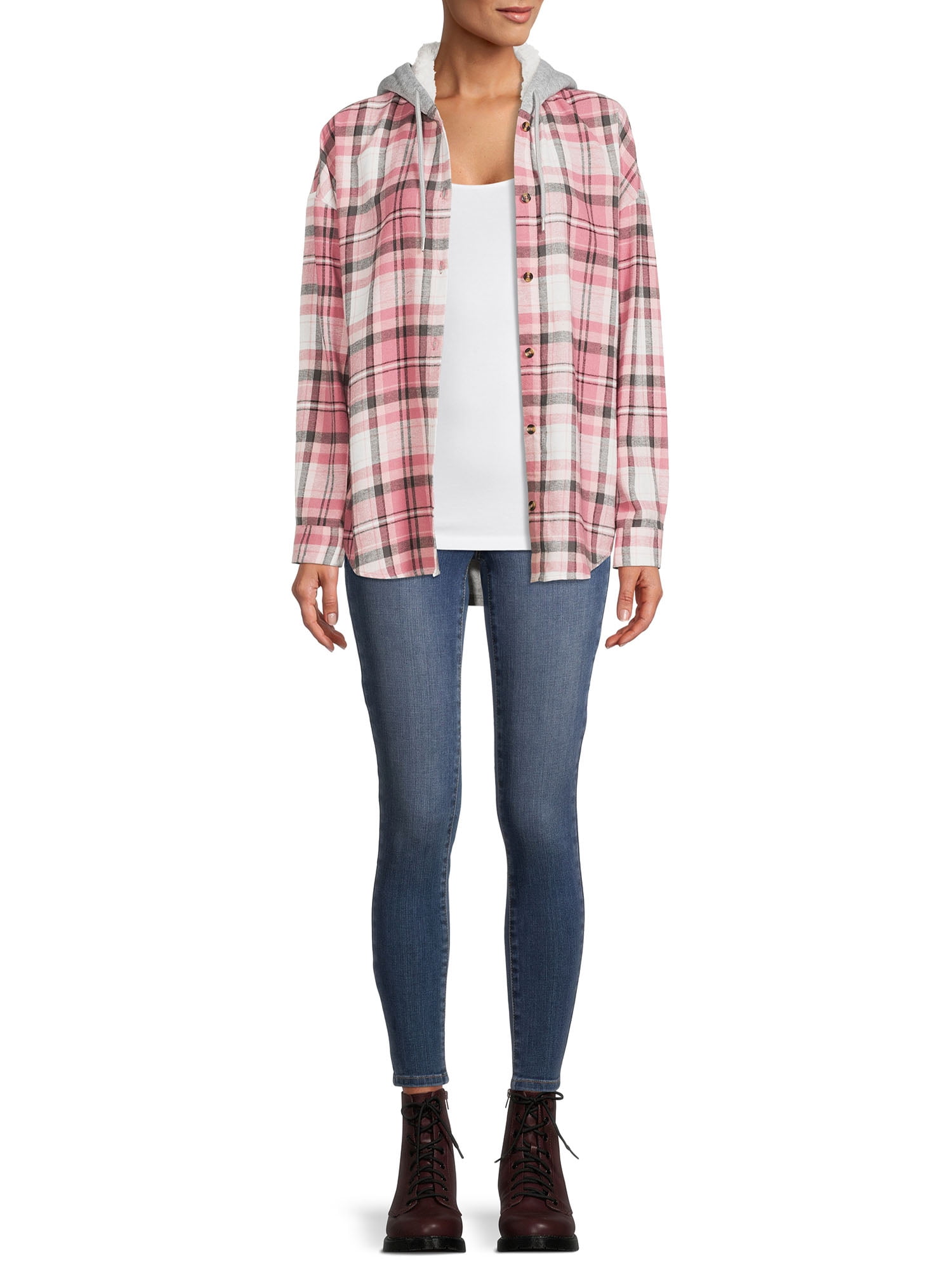 plaid fleece shacket