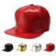 thumbnail image 4 of EeaseMX Gorra de béisbol unisex de piel sintética con diseño de cocodrilo, ajustable, estilo hip hop, con visera plana y cierre trasero (roja), 4 of 5