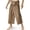 Coffee, variant on Thai Fisherman Pants Summer Solid Color Drawstring Wide Legs Pockets Menswear Flax Casual Loose Men Martial Arts Trousers Daily Life