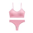 thumbnail image 4 of ZQUUVOU Women's Sports Bra Bikini Set Racerback Breathable Quick Dry Yoga Running Fitness Training Comfortable Workout Pink, 4 of 9