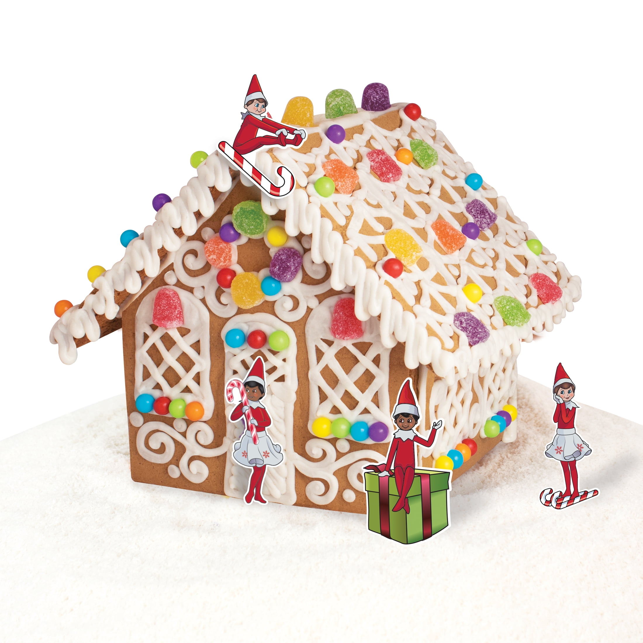 (6 pack) The Elf of The Shelf Holiday Gingerbread House Kit, 29 oz, 1 Count per Pack