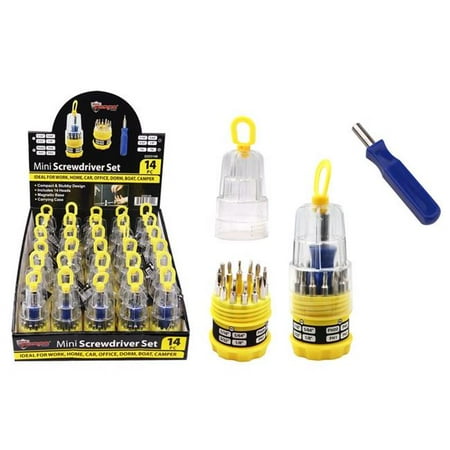 

Diamond Visions 6026955 Max Force Phillips & Slotted Mini Multi-Bit Screwdriver Set Blue - 14 Piece - Pack of 30