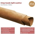 thumbnail image 2 of ELW Chap Splits Suede 4-5 oz 1.6-2mm Taupe Pre-Cut Piece 1-3 SQ FT 4 PCS Bundle - Split Leather AB Grade Cowhide - Perfect for Auto Garments Chaps Bags Vest Aprons Saddles Moccasins, 2 of 7