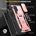 thumbnail image 2 of Allytechgroup Magnetic for Samsung Galaxy S23 Ultra Case with 1x Screen Protector, Rotatable Kickstand Support Car Mount Slide Camera Cover Protective Phone Case for Women Men, Rosegold, 2 of 7