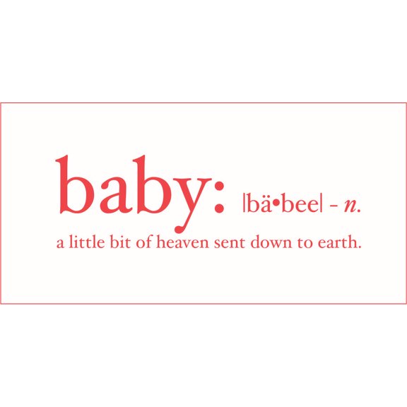 Baby Definition Vinyl Decal - Medium - Red