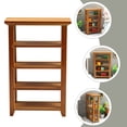thumbnail image 3 of EeaseCA Mini Wooden Bookcase Simulation Book Shelf Mini House Furnishing Supply, 3 of 7