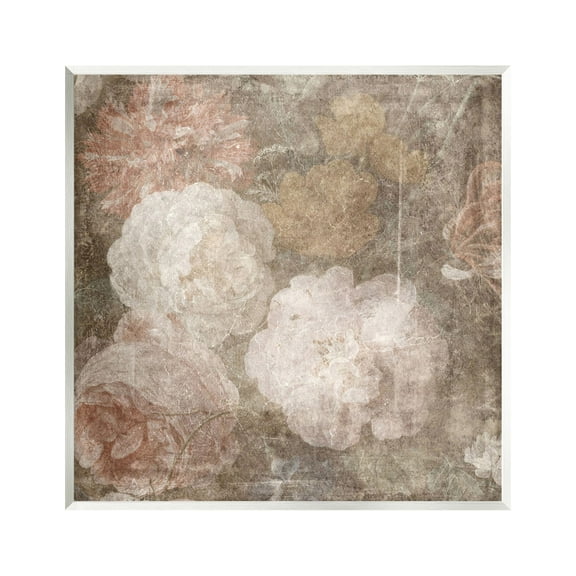 Stupell Industries Vintage Peony Blooms Botanical & Floral Painting Unframed Art Print Wall Art, 12 x 12