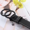 thumbnail image 5 of Double Ring Belt for Women, Faux Leather Jeans Belts with Golden Circle Buckle, 5 of 9