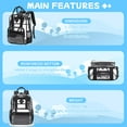 thumbnail image 4 of Soda Candy Clear Backpack Heavy Duty Stadium Approved PVC School Transparent Backpacks, Black, 4 of 10