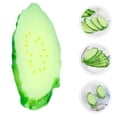 thumbnail image 4 of 6Pcs Artificial Cucumber Fake Cucumber Slices Simulation Vegetable Realistic Food Model, 4 of 6