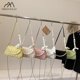 thumbnail image 5 of Diseño coreano de un pequeño bolso de mano con perlas para mujer con una textura de estilo extranjero, todo drapeado, cadena, bolso bandolera de un solo hombro, 5 of 5