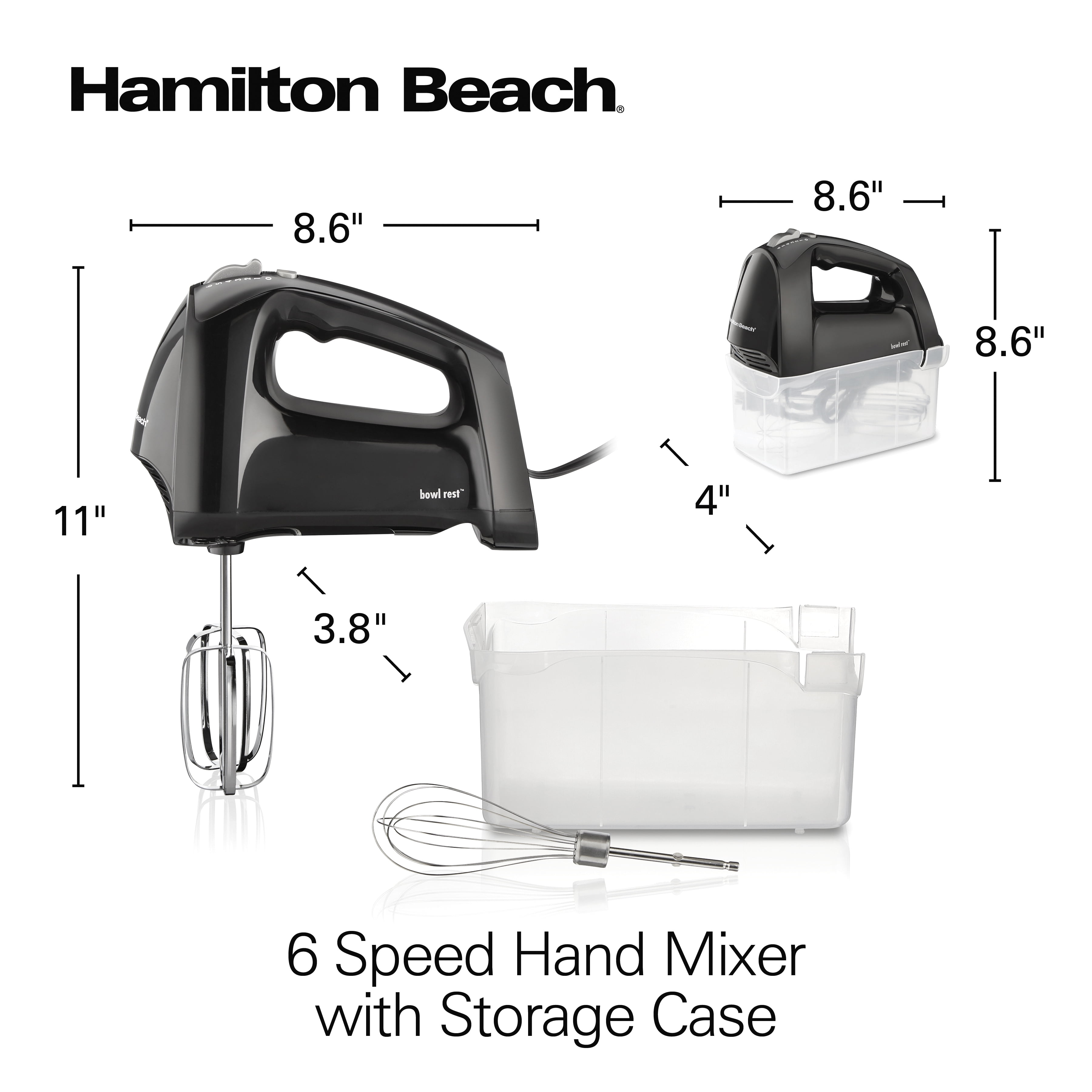 Hamilton Beach 6-Speed White Hand Mixer - Power Townsend Company