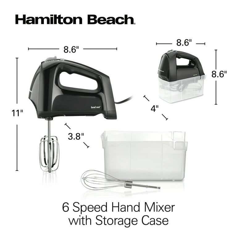 Hamilton Beach 6 Speed Hand Mixer with Storage Case - Kitchen