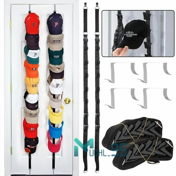 2× Cap Rack Closet Hanger Baseball Hat Wall Door Holder Hook Storage Organizer