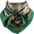 thumbnail image 1 of DEBGFS 35 Inch Wild Rag Cowboy Scarves for Men  Large Rancher Neckerchief Silk Feel  Oversize Western Bandana,t-green,One Size, 1 of 8