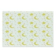 thumbnail image 1 of Yellow and White Cutting Board, Sleeping Crescent Moon and Stars Pattern Night Time Cartoon Illustration, Decorative Tempered Glass Cutting and Serving Board, Large Size, Yellow White, by Ambesonne, 1 of 1