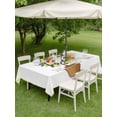 thumbnail image 4 of Outdoor Tablecloth with Umbrella Hole for Patio/Picnic/Party/Camping, Summer Lemon Waterproof Table Cloth Rectangle Table Cover Washable, Yellow Potted Plant Green Botanical (60"x 84"), 4 of 8