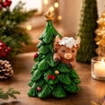 thumbnail image 4 of Highland Cow Christmas Figurine Emerging from Tree for Mantel Tabletop Holiday Decor and Seasonal Holiday Display, 4 of 6