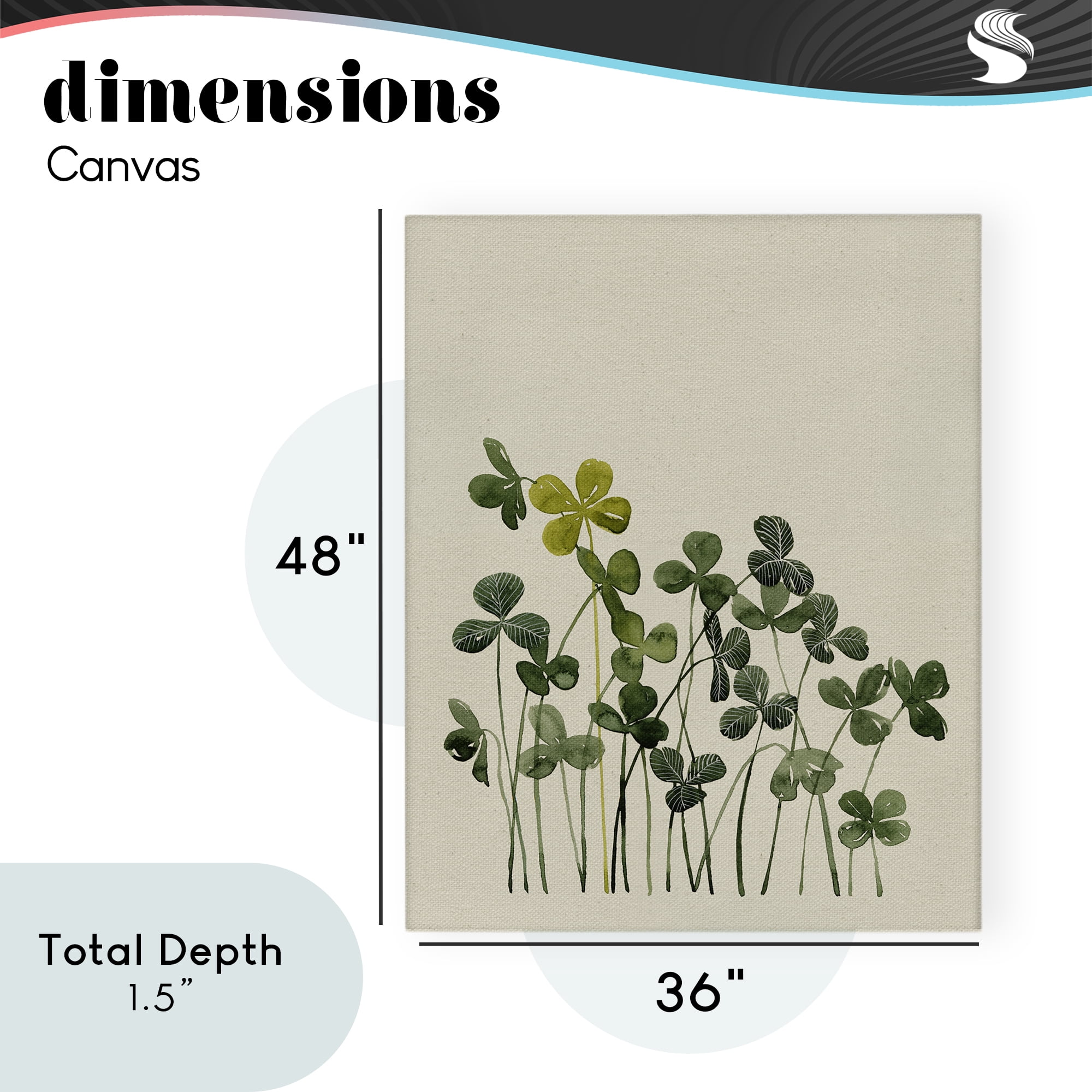 Hidden Gems Clovers Canvas Wall Art, design by Grace Popp