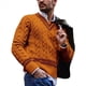 thumbnail image 1 of Suéter de Cuello en V para Hombre, Informal, de Punto , Ajustado, de Larga, para Otoño e Invierno. Amarillo M, 1 of 5