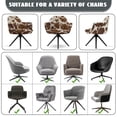 thumbnail image 6 of Xoenoiee Brown Cow Print Curved Back Chair Covers Slipcovers with Arms, Stretch Bar Stool Cover Square Jacquard Dining Chair Cover Swivel Stool Chair Protector Cover for Counter High Stool, 6 of 7