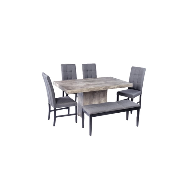 Antecomedor 4 Sillas 1 Banca Kessa Muebles Lory