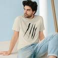 thumbnail image 4 of Effete Feline Claw Marks Scratch Organic Staple T-shirt, 4 of 4