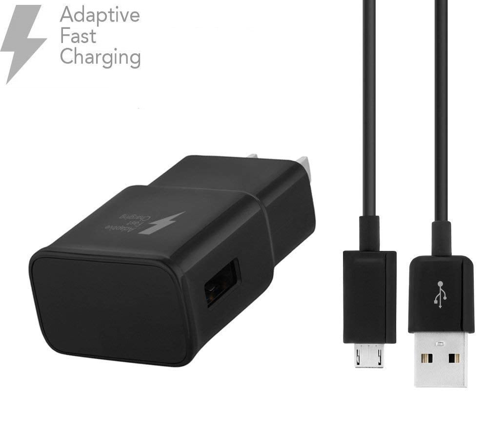 Touch LED MicroUSB Light Car Charger Works for Micromax Vdeo 4 with Quick 2.1A and Extra USB Port! 