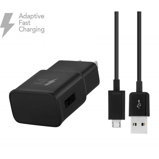Afzonderlijk Stam vriendschap OEM Adaptive Fast Charger For Samsung Galaxy S7 Cell Phones [Wall Charger +  5 FT Micro USB Cable] - True Digital Adaptive Fast Charging - Black -  Walmart.com