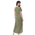 thumbnail image 5 of Women's Summer Maxi Dress Casual Loose Pockets Long Dress Short Sleeve Split Maxi Dresses, 5 of 6