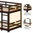 thumbnail image 5 of Zimtown Bunk Bed Twin Over Twin,Kids Low Floor Bunk Bed with Guard Rails for Children Boys Girls Dormitory Bedroom,No Box Spring Needed,Brown, 5 of 10