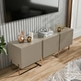 thumbnail image 5 of Furniture of America Haft 3-Cabinet TV Stand for TVs up to 66", Taupe, 5 of 8