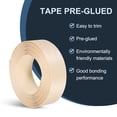 thumbnail image 4 of Biselado Uxcell, cinta de chapa de madera prepegada flexible para biselado de contrachapado con adhesivo termofusible para restauración de muebles de roble blanco 1-1/2 pulgadas x 25 pies, 4 of 7