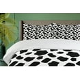 thumbnail image 4 of Ambesonne Cow Print Duvet Cover Sets, Cow Skin with Spots, 2-Queen, White Black, 4 of 7