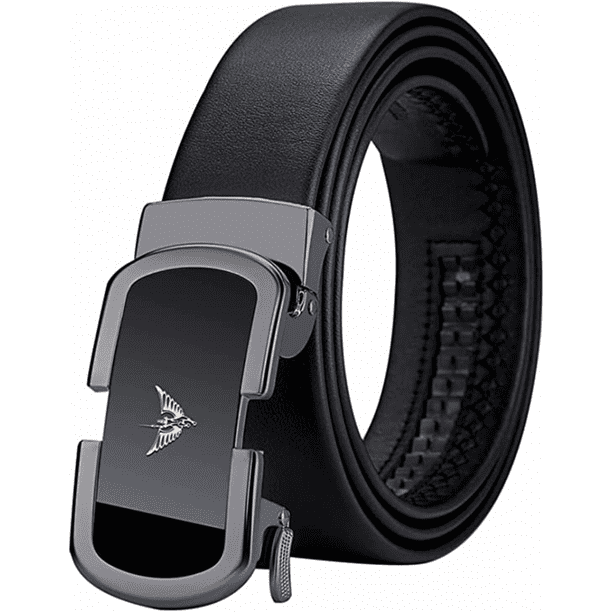 JUSTUP Leather Ratchet Belts for Men Fashion Automtic Buckle Waist Belt