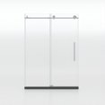 thumbnail image 5 of Tuekys 60"*76" (8mm) Stainless Steel Modern Frameless Shower Door, Tempered Glass Shower Doors with Seal Strip Parts and Handle, 5 of 9