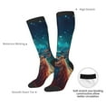 thumbnail image 6 of Zufioo Celestial Stag Cosmic Glow Print Long High Thigh Socks Knee-High Warm Stocking Women Boot Sock Leg Warmer High Socks for Daily Wear, Cosplay, 6 of 6