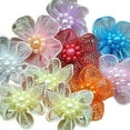 thumbnail image 4 of 10Pcs Mixed Color Mini Organza Ribbon Bead Flower Wedding DIY Craft Appliques, 4 of 8