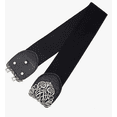 thumbnail image 2 of WCJM Fashion Elastic Wide Belt for Women Rd Buckle Design On Stretchy Waistband Versatile Belt for Pants Skirts or Tunics, 2 of 5