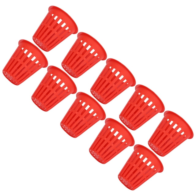 Planting Mesh Cup, Reusable Multipurpose 10PCS Planting Basket for Hydroponic for Garden Red,Blue
