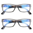 thumbnail image 3 of EYE ZOOM 2 Pack Extra Wide Fashion Plastic Blue Light Blocking and Anti UV Computer Eyeglasses, Gray, 3 of 6