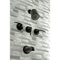 thumbnail image 3 of Kingston Brass KBX8135EFL Centurion Three-Handle Tub and Shower Faucet, Oil Rubbed Bronze, 3 of 5